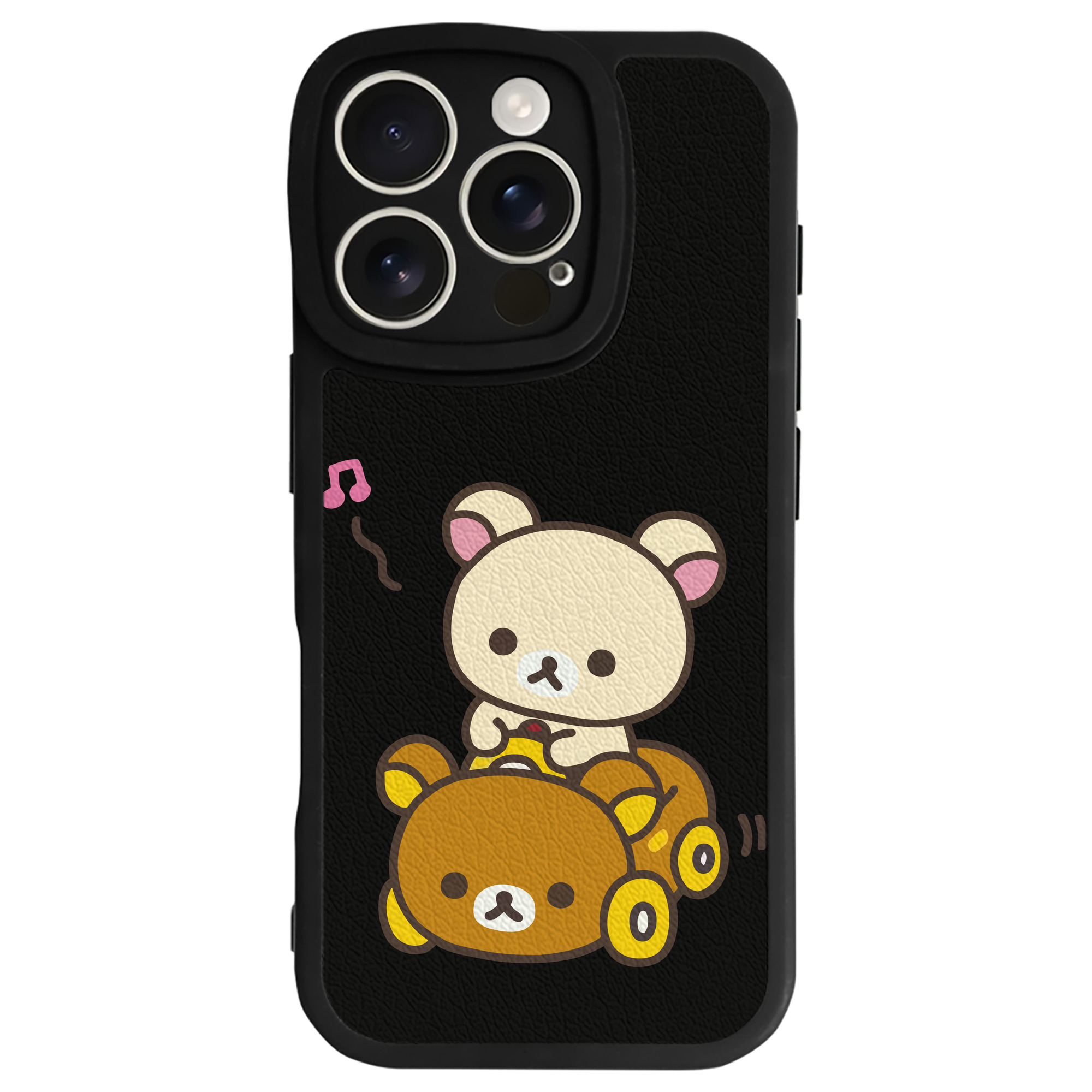 （画像用） リラックマ リラックマ キイロイトリ Rilakkuma Korilakkuma Kiiroitori 【iPhone 16シリーズ対応】シリコンスマホケース（レザー調） 材質：シリコン
